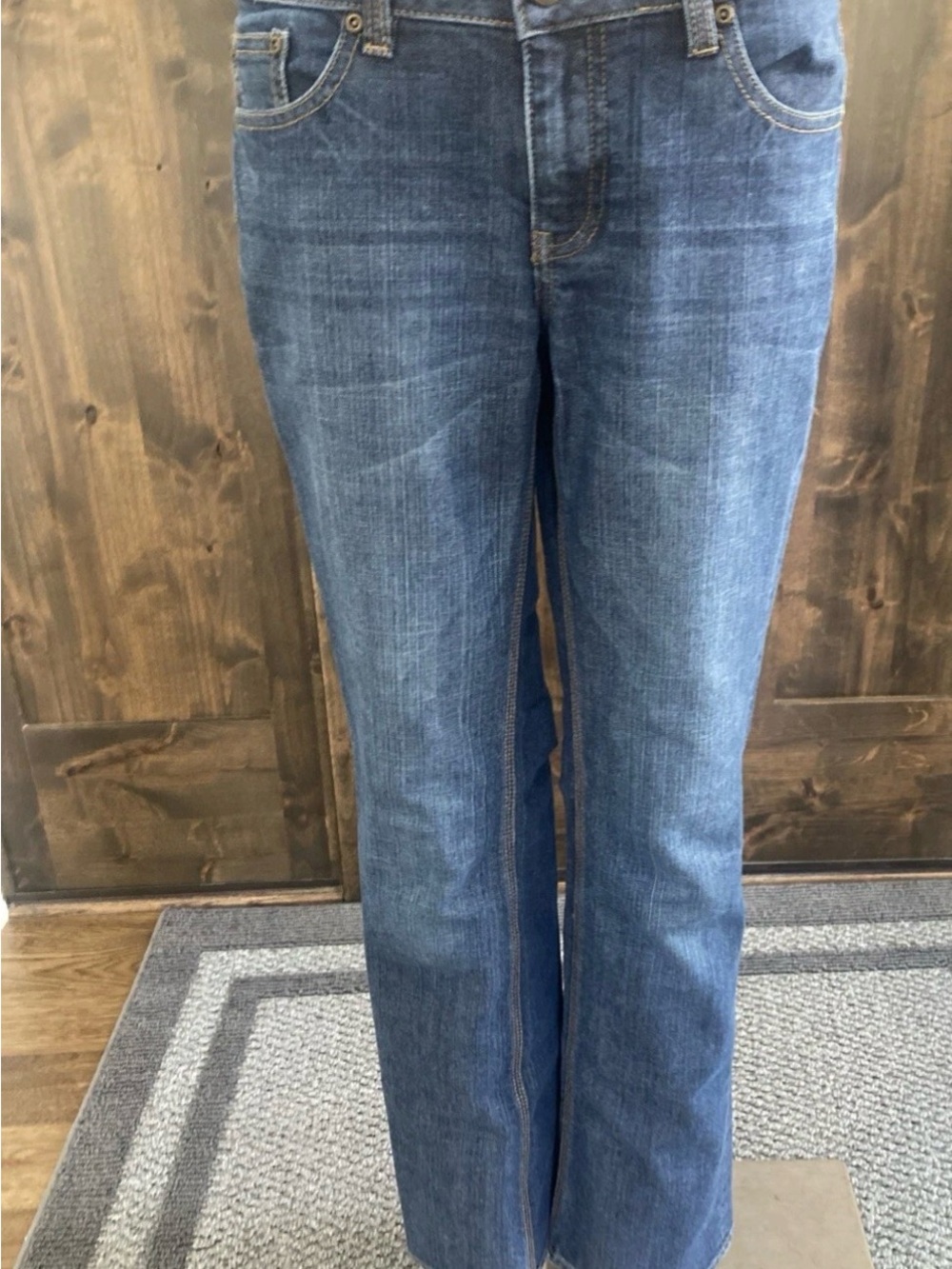New York & Company Size 6 Women's Blue Bootcut Jeans-004